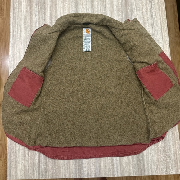 Vintage Carhartt Sherpa Lined Vest WV001 VRS Womens extra small Dusty Rose Pink - Picture 3 of 11